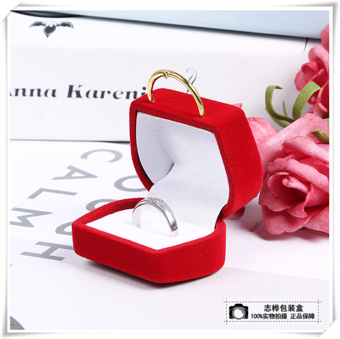 High grade flannelette ring box wedding ear stud box gift box jewelry box