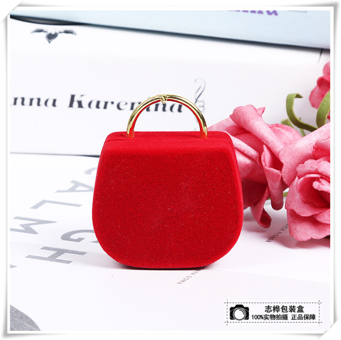 High grade flannelette ring box wedding ear stud box gift box jewelry box
