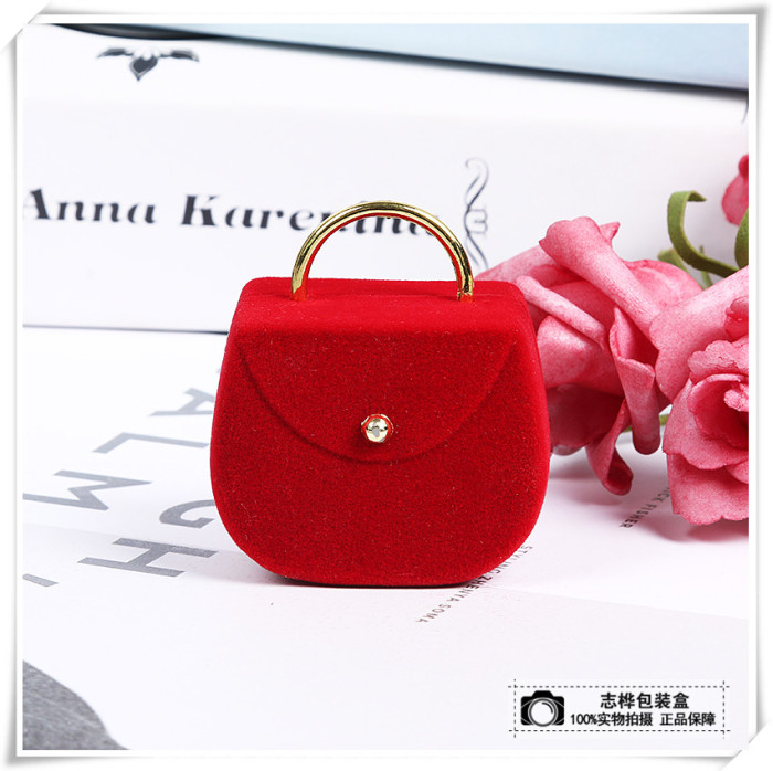High grade flannelette ring box wedding ear stud box gift box jewelry box