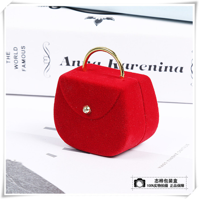 High grade flannelette ring box wedding ear stud box gift box jewelry box