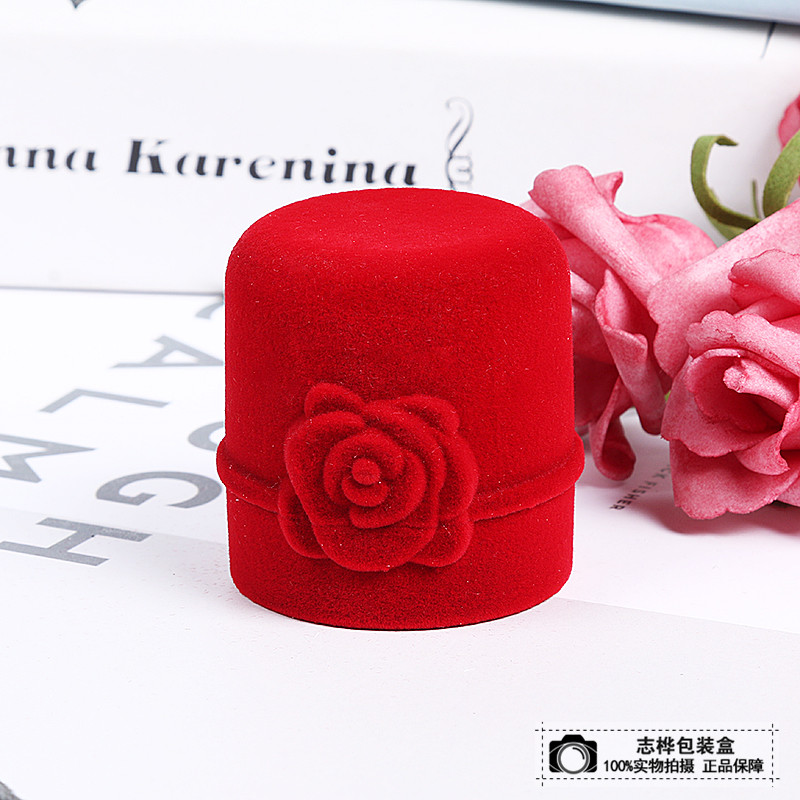 Red rose ring box valentine&#039;s day gift personality creative jewelry box proposal wedding ring box