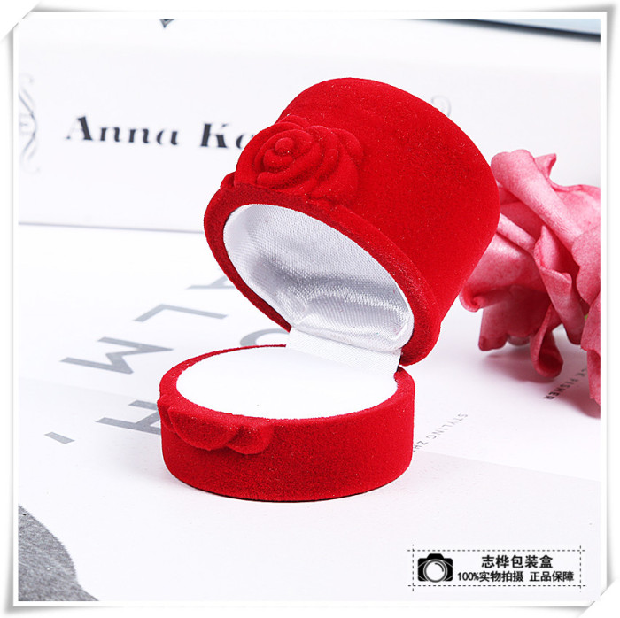 Red rose ring box valentine's day gift personality creative jewelry box proposal wedding ring box