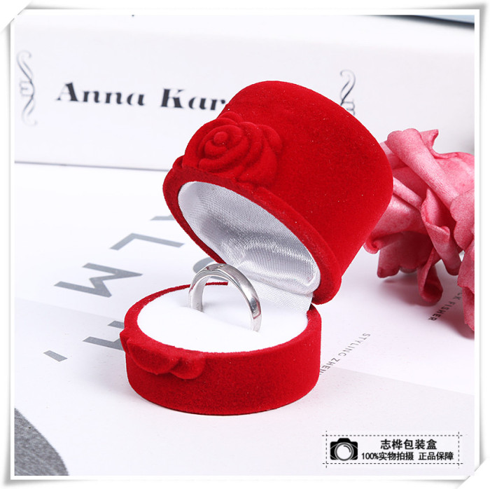 Red rose ring box valentine's day gift personality creative jewelry box proposal wedding ring box