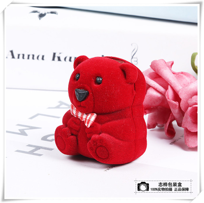 Jewelry box big red high grade bear shaped ring box wedding ring box Jewelry box big red high grade bear shaped ring box wedding ring box
