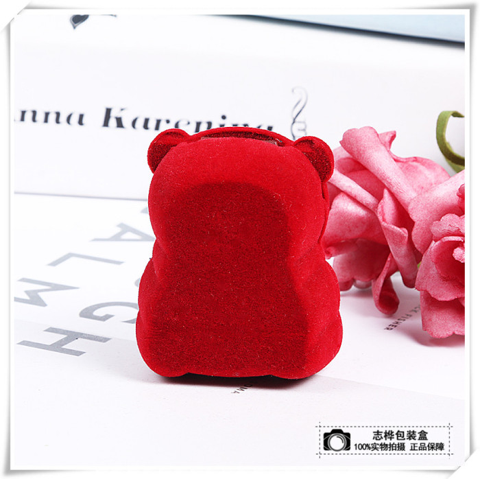 Jewelry box big red high grade bear shaped ring box wedding ring box Jewelry box big red high grade bear shaped ring box wedding ring box