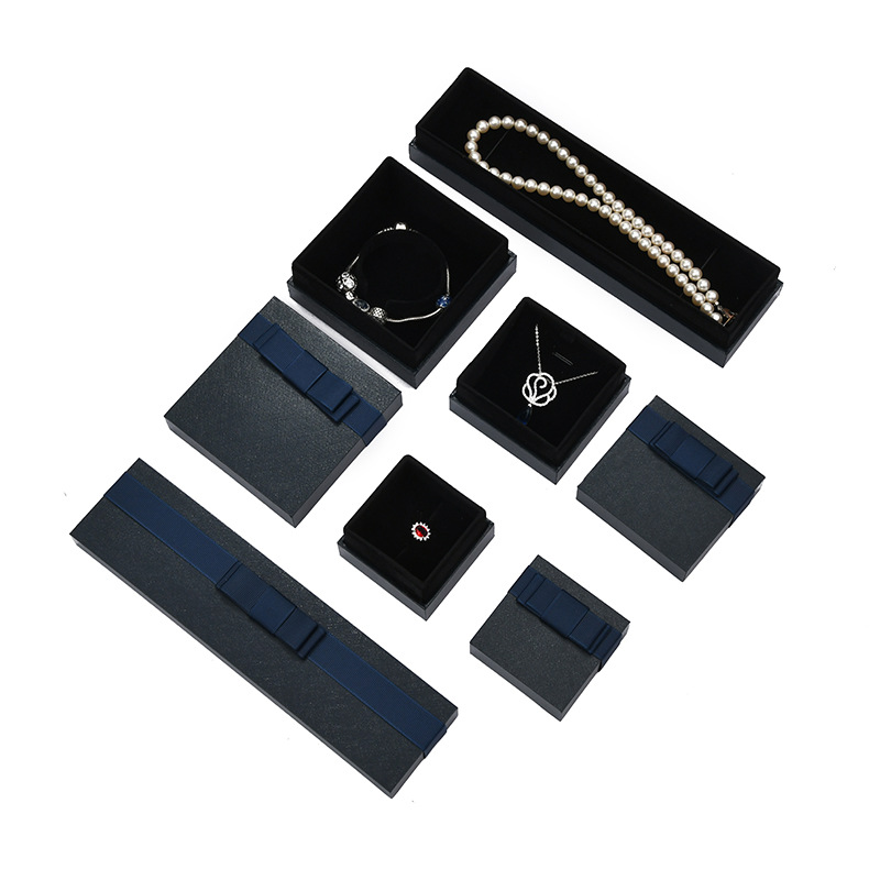 Factory Direct Sales High-End Jewelry Box Jewelry Box Ring Box Necklace Pendant Box Bracelet Box Gift Box Set
