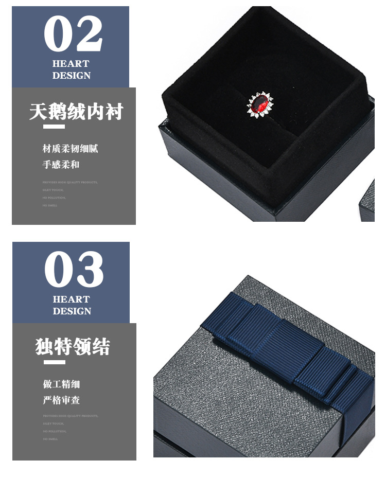 Factory Direct Sales High-End Jewelry Box Jewelry Box Ring Box Necklace Pendant Box Bracelet Box Gift Box Set