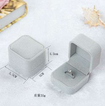 Flannel Ring Box Jewelry Box Badge Box Pink Gray Jewelry Box Jewelry Ring Box Wholesale