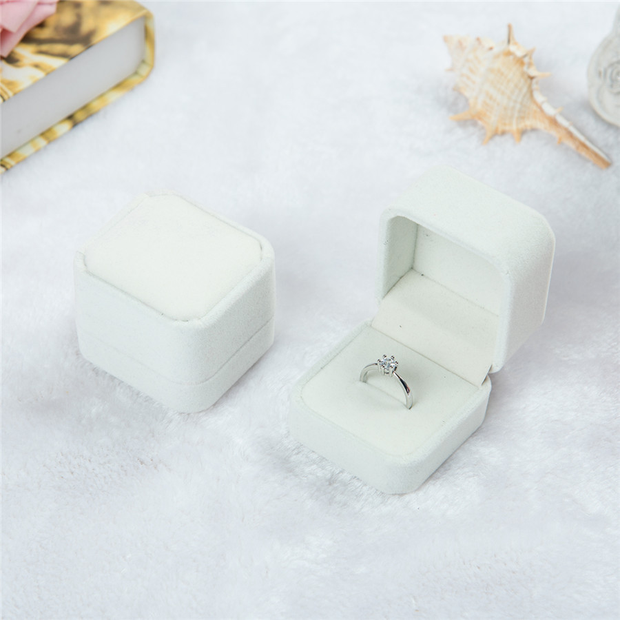 Flannel Ring Box Jewelry Box Badge Box Pink Gray Jewelry Box Jewelry Ring Box Wholesale