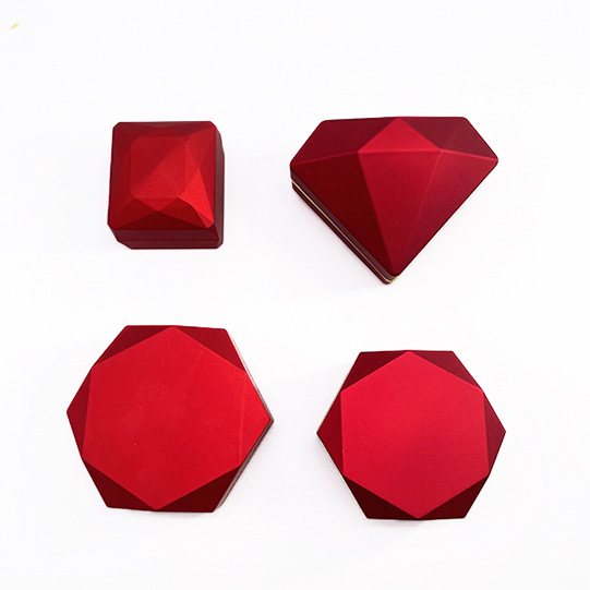 Spot Processing Jewelry Box Ring Box Pendant Box Bracelet Box Necklace Box Lamp Box Polygon with LED Light Cheap