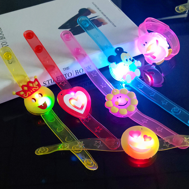 Children&#039;s Luminous Wristband Christmas Flash Bracelet Luminous Watch Band Soft Rubber Bracelet Luminous Bracelet