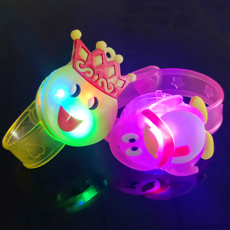 Children&#039;s Luminous Wristband Christmas Flash Bracelet Luminous Watch Band Soft Rubber Bracelet Luminous Bracelet