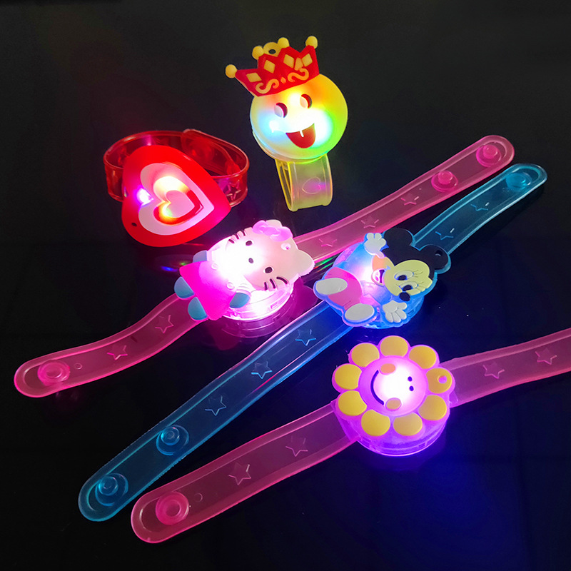 Children&#039;s Luminous Wristband Christmas Flash Bracelet Luminous Watch Band Soft Rubber Bracelet Luminous Bracelet