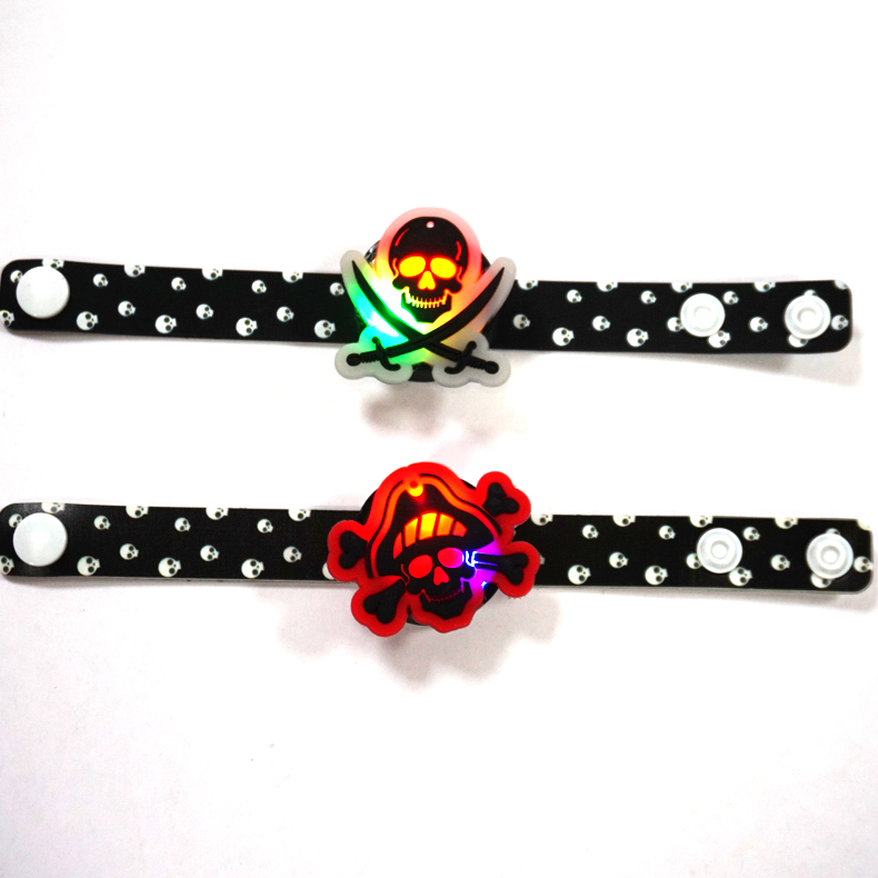 Hot Sale Christmas Halloween Luminous Bracelet PVC with Light Bracelet