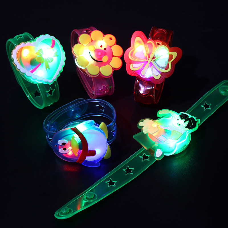 Flash Wristband Luminous Cartoon Bracelet Luminous Wristband Cartoon Bracelet Flash Toy Factory Wholesale