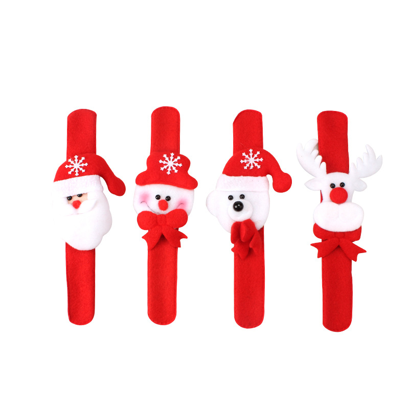 Christmas Gift Luminous Patting Watch LED Flash Slap Bracelet Bracelet Santa Claus Wrist Strap Children&#039;s Toys
