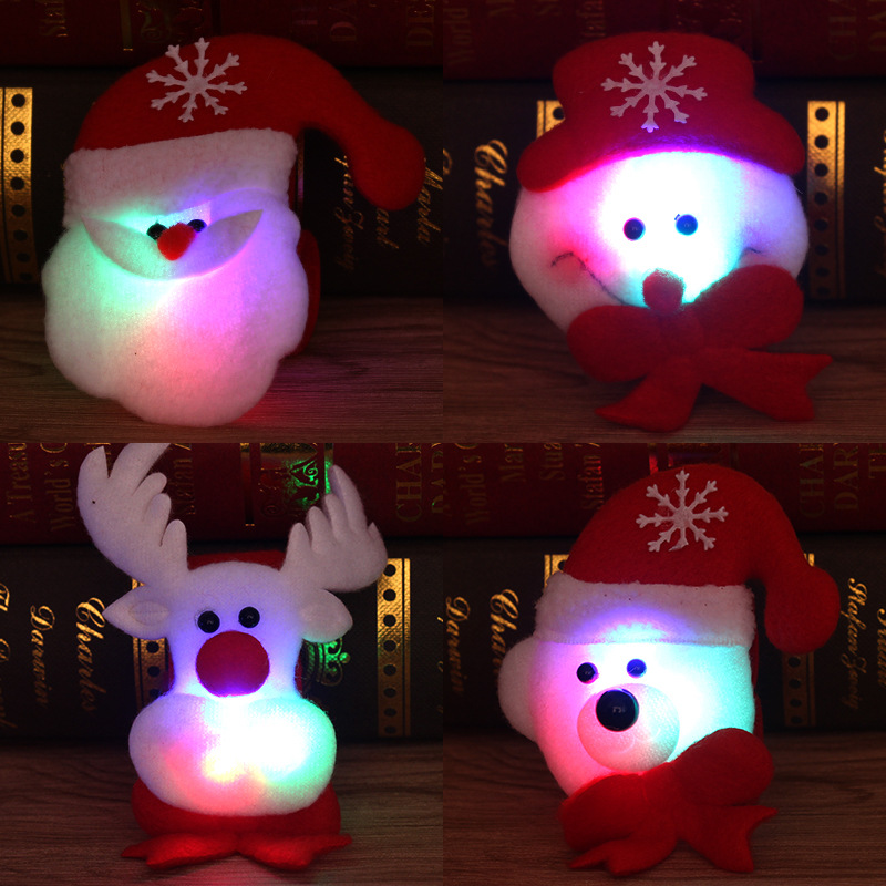 Christmas Gift Luminous Patting Watch LED Flash Slap Bracelet Bracelet Santa Claus Wrist Strap Children&#039;s Toys