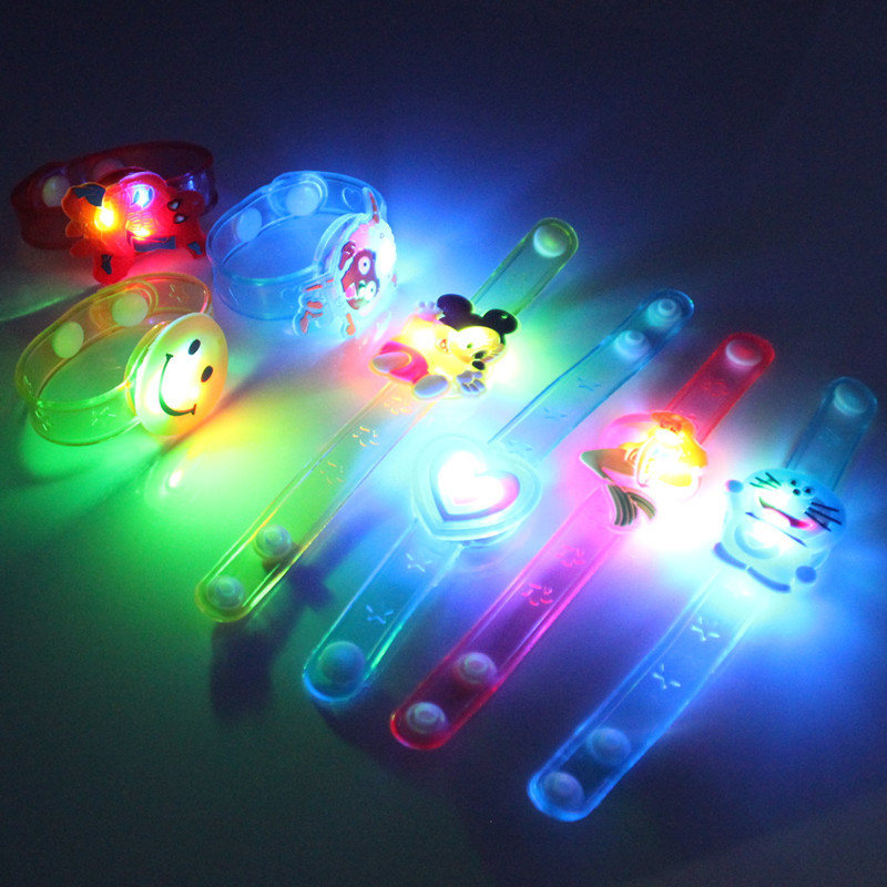 Flash Wristband Luminous Cartoon Bracelet Luminous Watch Band Cartoon Bracelet Flash Toy Manufacturer