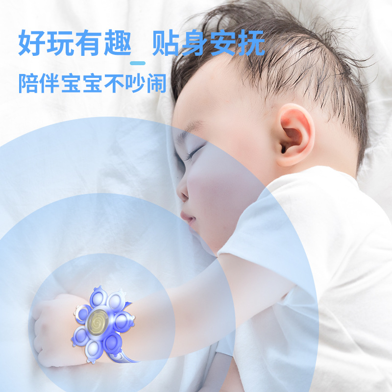Decompression Bubble Bracelet Rotating Gyro Bracelet Press Rotating Colorful Luminous Rotating Bracelet Mouse Killer Pioneer Bracelet