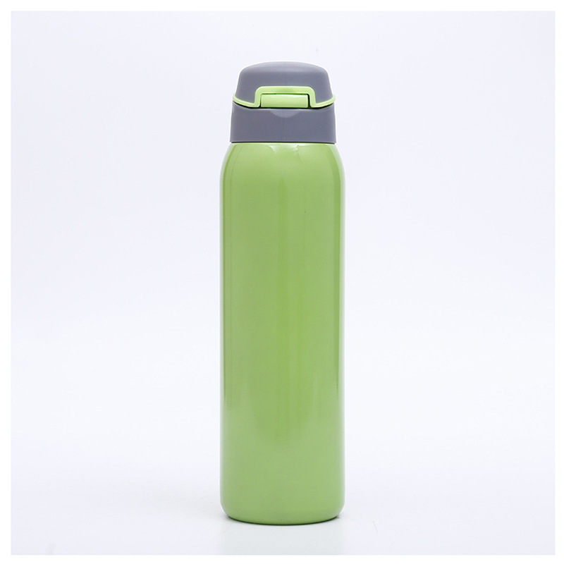 The New fashion creative sports cup 304 stainless steel straw insulation cup is suing portable car water cup custom