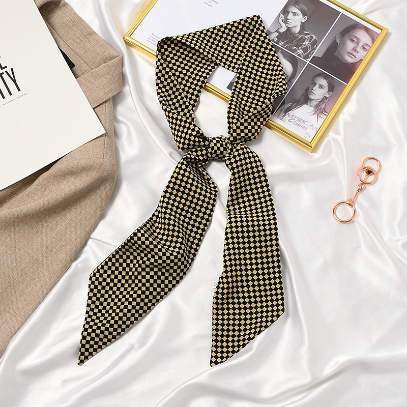 Spring and Autumn New Headband Hair Band Korean Style Thin Long Narrow Scarf Women&#039;s Scarf Small Scarf Belt Arm Bag Ribbon Ribbon Ribbon