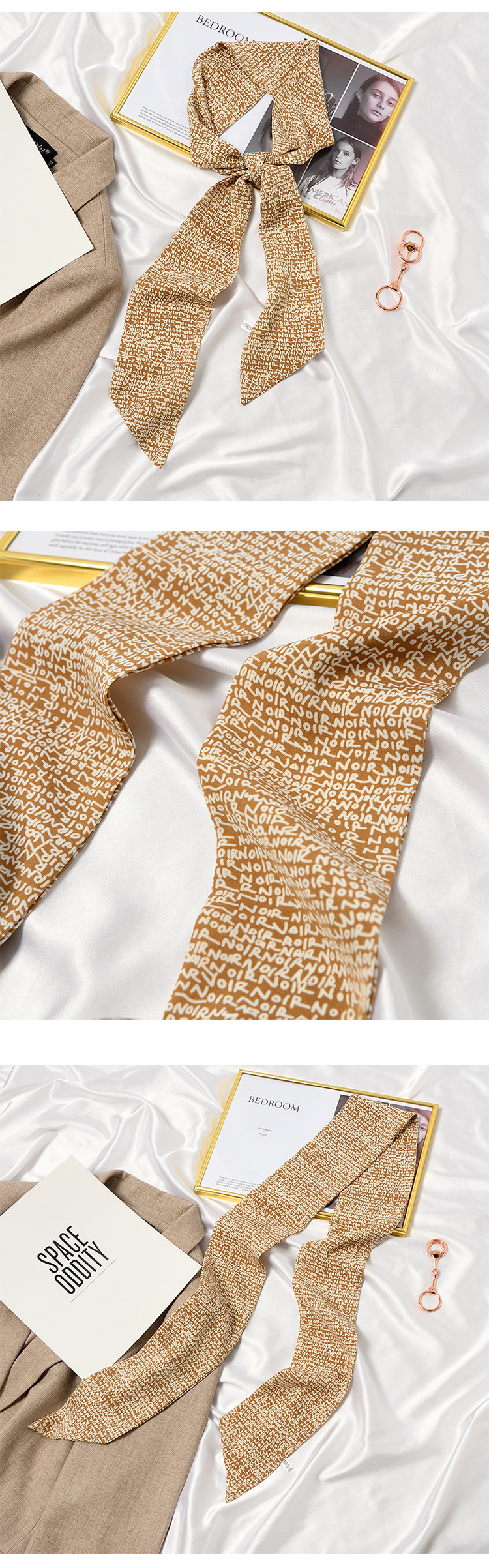 Spring and Autumn New Headband Hair Band Korean Style Thin Long Narrow Scarf Women's Scarf Small Scarf Belt Arm Bag Ribbon Ribbon Ribbon Spring and Autumn New Headband Hair Band Korean Style Thin Long Narrow Scarf Women's Scarf Small Scarf Belt Arm Bag Ribbon Ribbon Ribbon
