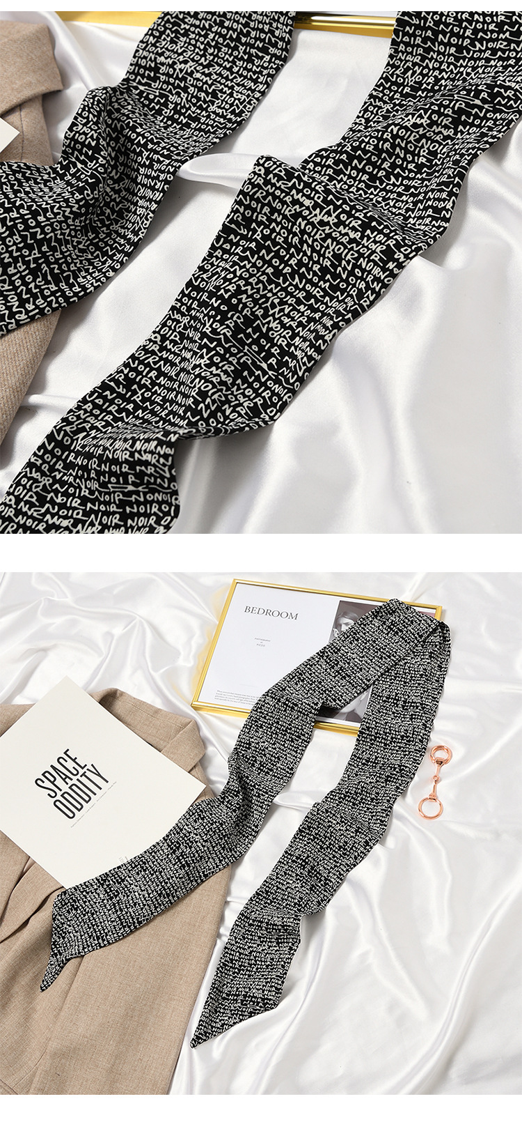 Spring and Autumn New Headband Hair Band Korean Style Thin Long Narrow Scarf Women's Scarf Small Scarf Belt Arm Bag Ribbon Ribbon Ribbon Spring and Autumn New Headband Hair Band Korean Style Thin Long Narrow Scarf Women's Scarf Small Scarf Belt Arm Bag Ribbon Ribbon Ribbon