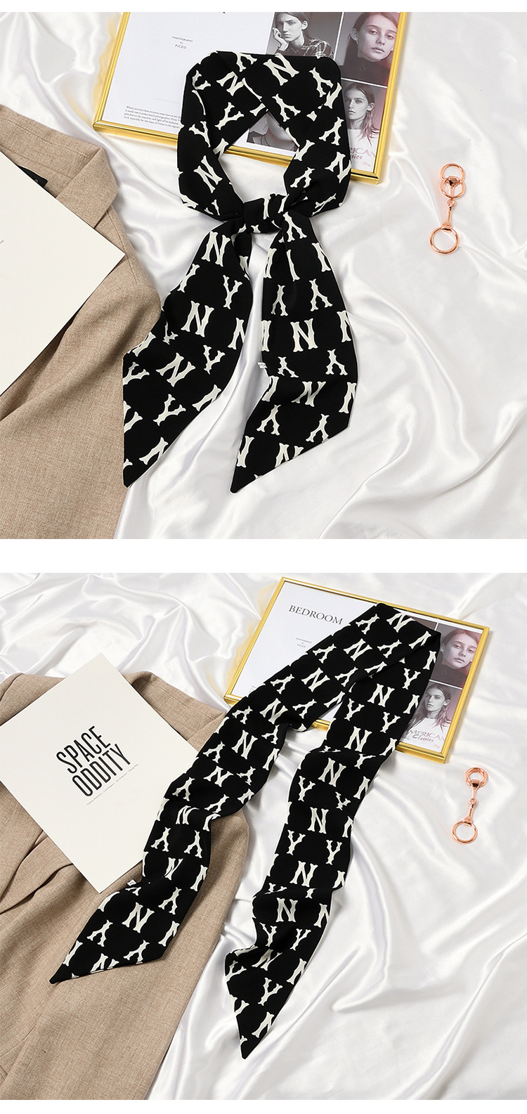 Spring and Autumn New Headband Hair Band Korean Style Thin Long Narrow Scarf Women's Scarf Small Scarf Belt Arm Bag Ribbon Ribbon Ribbon Spring and Autumn New Headband Hair Band Korean Style Thin Long Narrow Scarf Women's Scarf Small Scarf Belt Arm Bag Ribbon Ribbon Ribbon