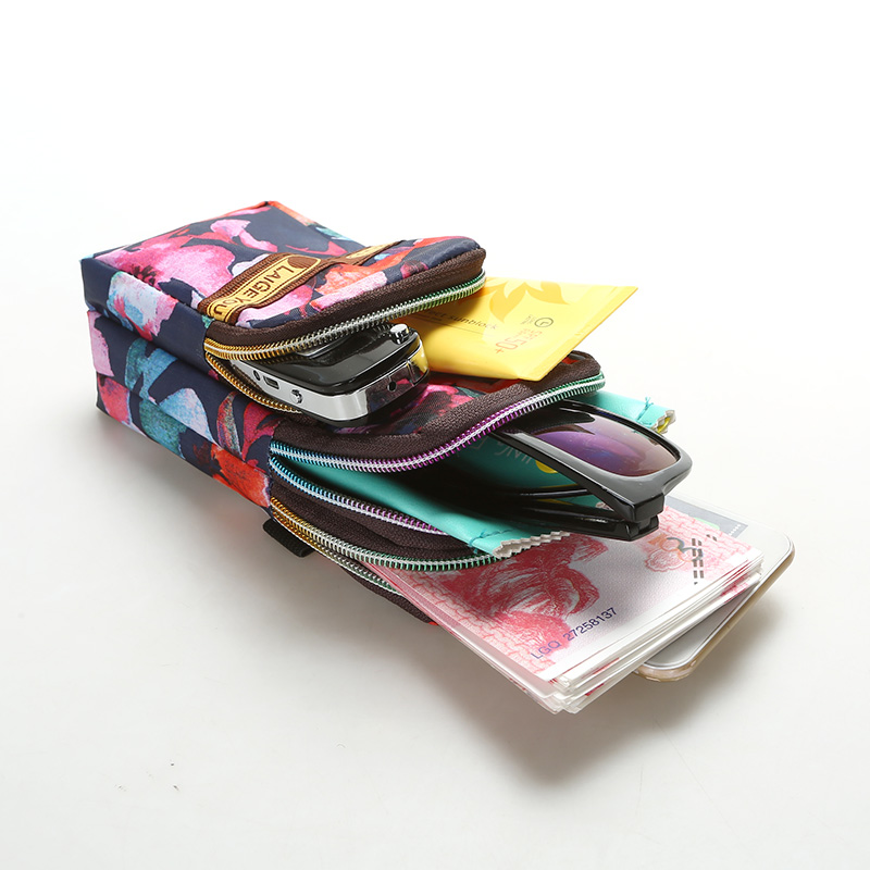 Multi-Layer Wrist Messenger Bag Mobile Phone Bag Zipper Bag Shoulder Bag Mini Coin Purse Sports Running Bag Arm Bag