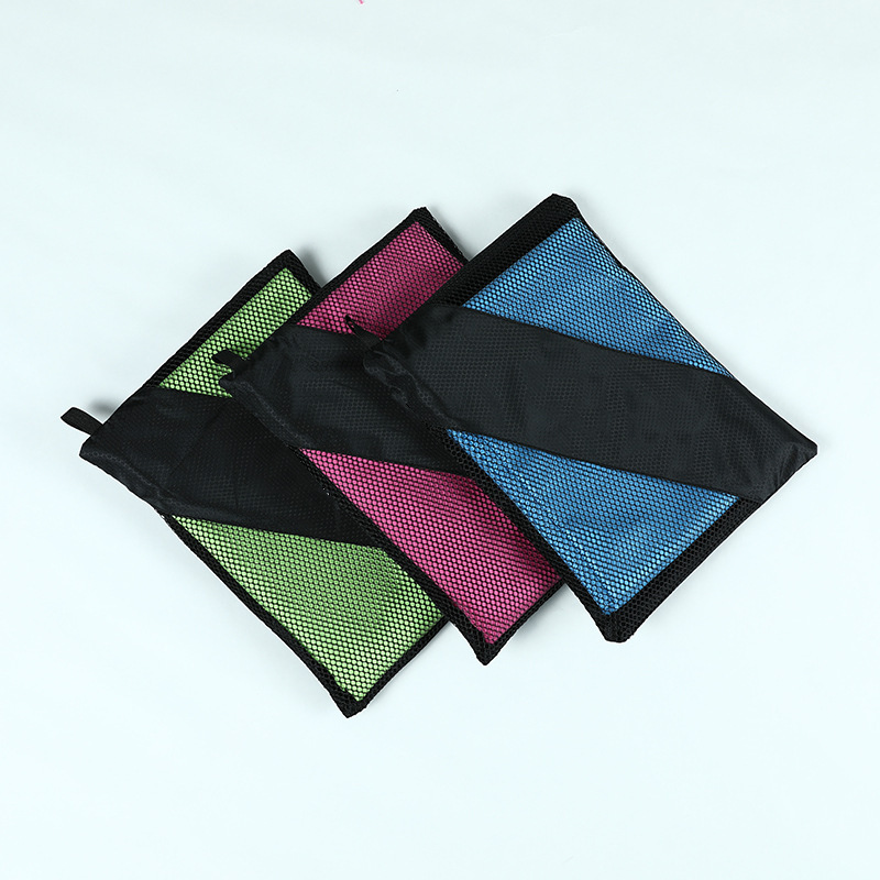 Supply Double-Sided Velvet Quick-Drying Outdoor Sports Towel Cold Feeling Microfiber Sweat Absorbent Solid Color Gym Handkerchief