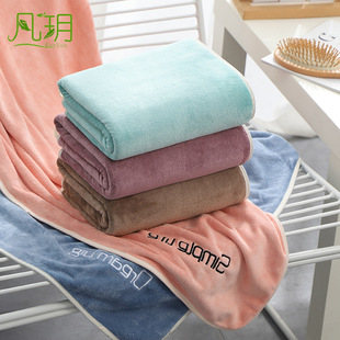 Bath Towel Wholesale Coral Fleece Color Stripes Bath Towel 70*140 Soft Absorbent Thickening Big Towel Gift Beach Towel Customization Bath Towel Wholesale Coral Fleece Color Stripes Bath Towel 70*140 Soft Absorbent Thickening Big Towel Gift Beach Towel Customization