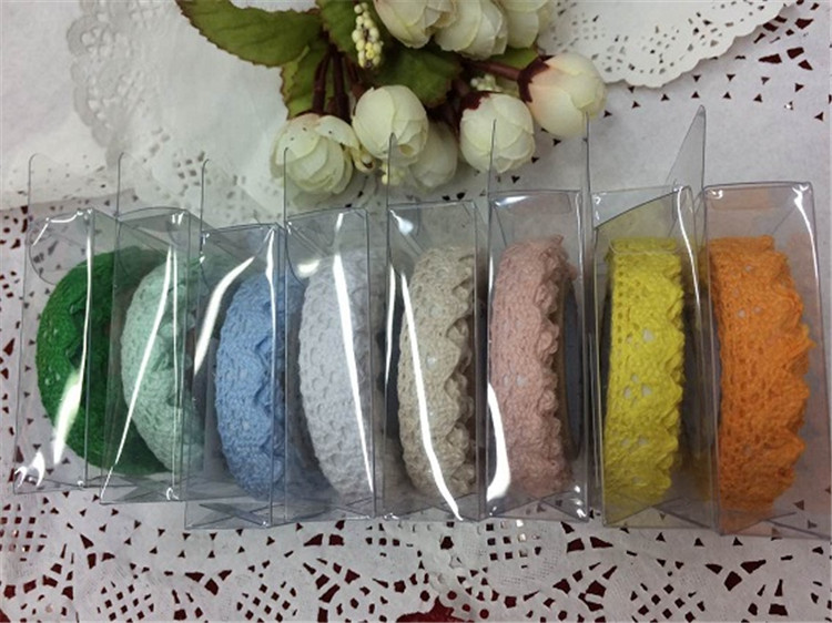 Japan and South Korea stationery monochrome cotton lace tape 1.5 cm *1.8 m lace tape
