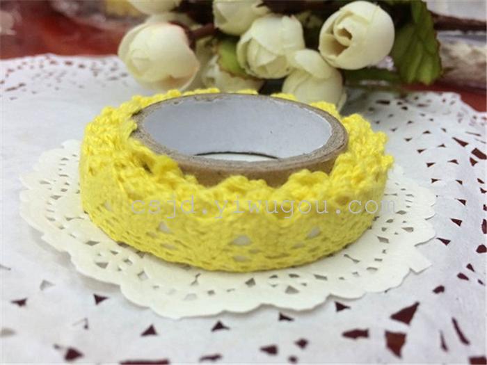 Japan and South Korea stationery monochrome cotton lace tape 1.5 cm *1.8 m lace tape Japan and South Korea stationery monochrome cotton lace tape 1.5 cm *1.8 m lace tape
