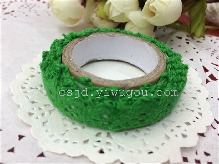 Japan and South Korea stationery monochrome cotton lace tape 1.5 cm *1.8 m lace tape Japan and South Korea stationery monochrome cotton lace tape 1.5 cm *1.8 m lace tape