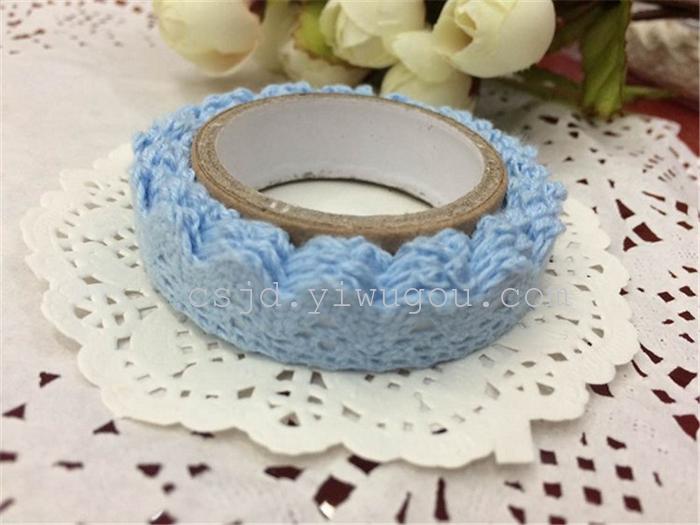 Japan and South Korea stationery monochrome cotton lace tape 1.5 cm *1.8 m lace tape Japan and South Korea stationery monochrome cotton lace tape 1.5 cm *1.8 m lace tape