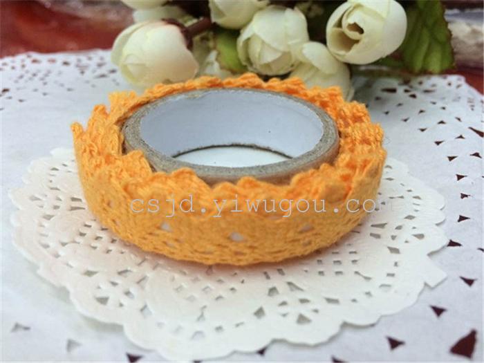 Japan and South Korea stationery monochrome cotton lace tape 1.5 cm *1.8 m lace tape Japan and South Korea stationery monochrome cotton lace tape 1.5 cm *1.8 m lace tape