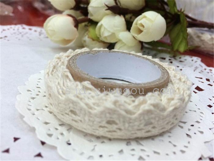 Japan and South Korea stationery monochrome cotton lace tape 1.5 cm *1.8 m lace tape Japan and South Korea stationery monochrome cotton lace tape 1.5 cm *1.8 m lace tape