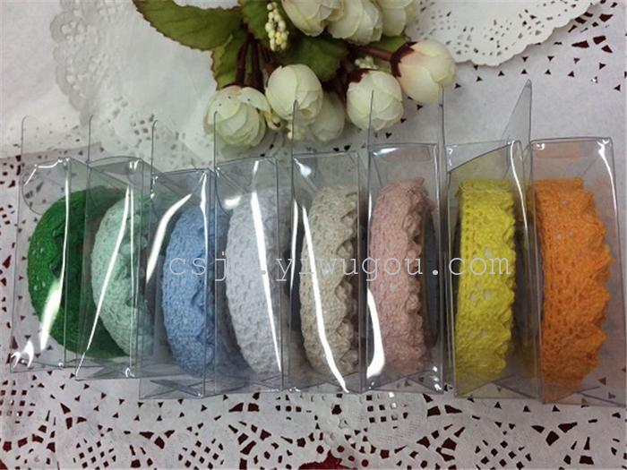 Japan and South Korea stationery monochrome cotton lace tape 1.5 cm *1.8 m lace tape Japan and South Korea stationery monochrome cotton lace tape 1.5 cm *1.8 m lace tape