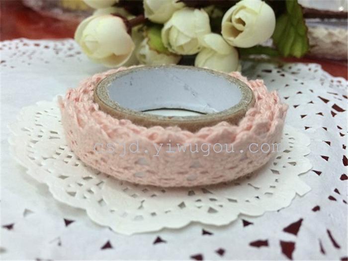 Japan and South Korea stationery monochrome cotton lace tape 1.5 cm *1.8 m lace tape Japan and South Korea stationery monochrome cotton lace tape 1.5 cm *1.8 m lace tape