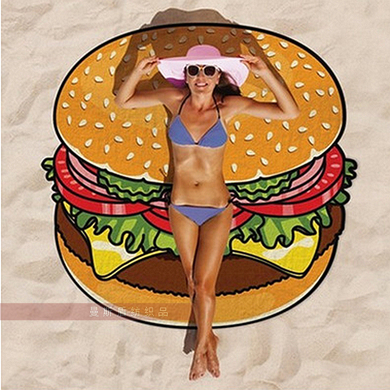 Travel round Beach Towel Travel Super Lightweight Quick-Drying Shawl Vacation Photo Mat Cloth Seaside Vacation