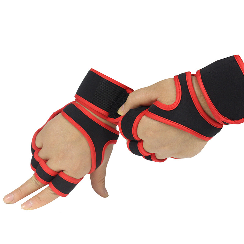 Non-Slip Half-Finger Riding Gloves Breathable Equipment Dumbbell Horizontal Bar Fitness Weightlifting Gloves Sports Fitness Gloves