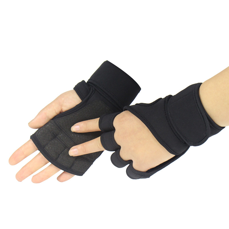 Non-Slip Half-Finger Riding Gloves Breathable Equipment Dumbbell Horizontal Bar Fitness Weightlifting Gloves Sports Fitness Gloves