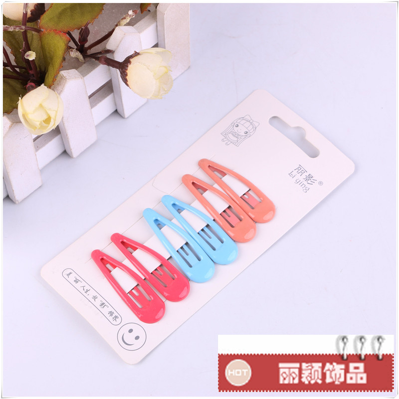 The Korean version of the black card word folder edge clip clip top hair accessories chuck Korean bangs