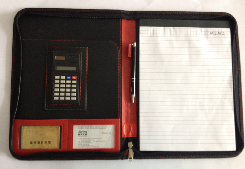 Professional Production Folder Male Package Briefcase Zipper Bag Standard A4 in Stock