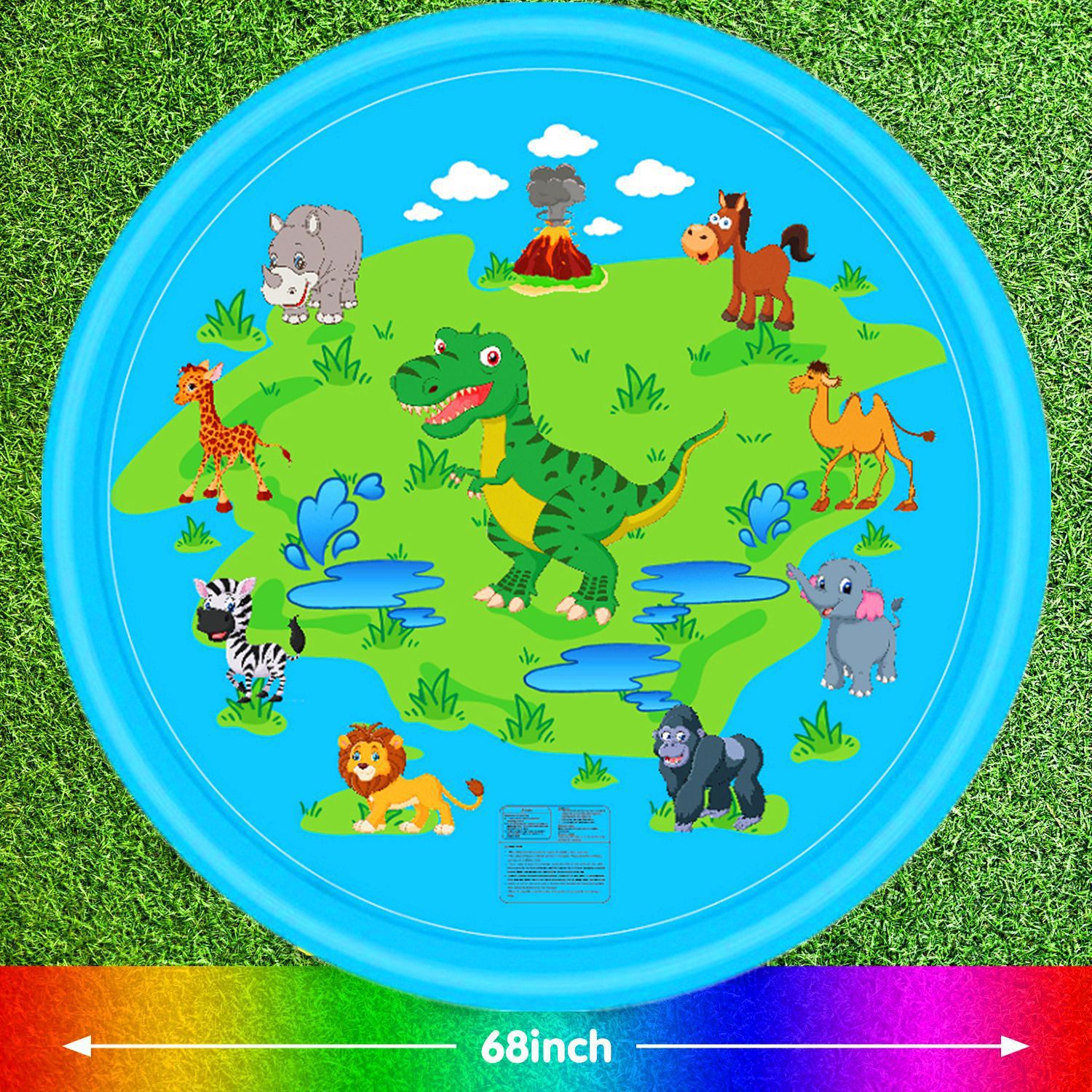 Amazon hot-selling PVC sprinkler mat summer lawn beach water toys manufacturers spot