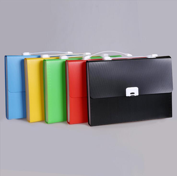 Straight belt portable 13-tier organ bag purse fashion file bag folder