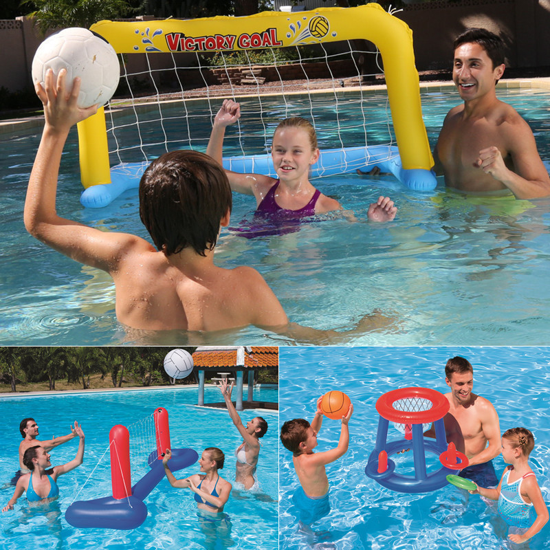 Beach Toys Adult and Children Parent-Child Swimming Pool Water Playing Inflatable Volleyball Basketball Stand Beach Toy