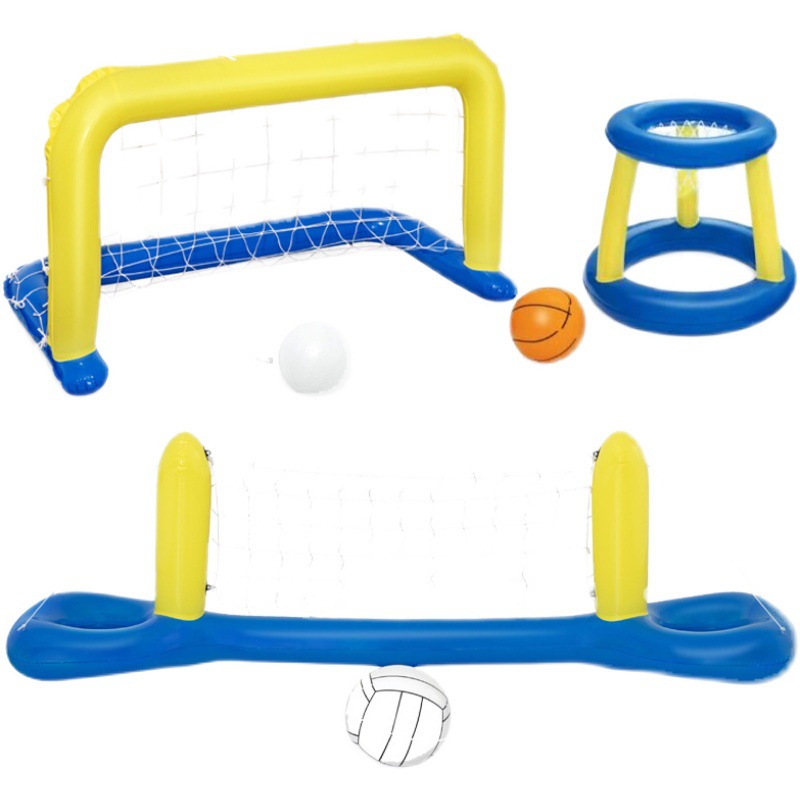 Beach Toys Adult and Children Parent-Child Swimming Pool Water Playing Inflatable Volleyball Basketball Stand Beach Toy