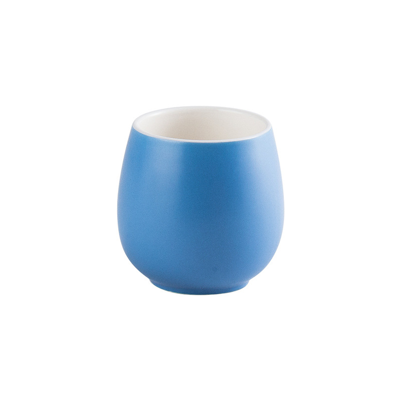 Ins Wind Coloured Glaze Ceramic Drum Cup Household Coffee Milk Cup Hotel Restaurant Small Cup One Product Dropshipping