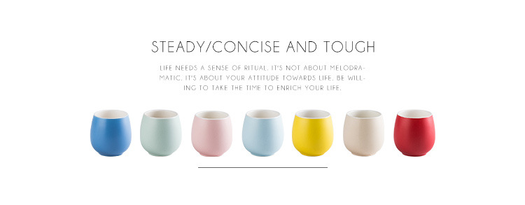 Ins Wind Coloured Glaze Ceramic Drum Cup Household Coffee Milk Cup Hotel Restaurant Small Cup One Product Dropshipping